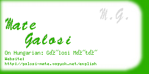 mate galosi business card